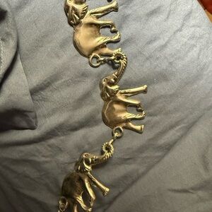 Vintage Anne Klein Silver Tone Elephant Belt